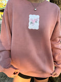Stamped Floral Crewneck